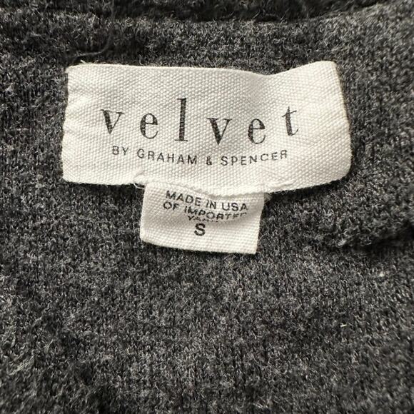 Velvet by Graham & Spencer Harper Cozy Soft Puff Sleeve Charcoal Jumpsuit S - Picture 5 of 11